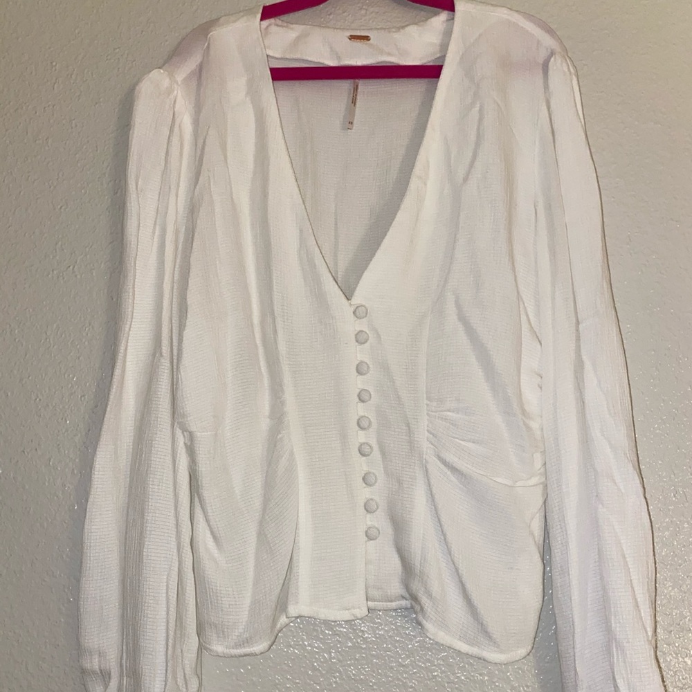 Free People Plunge Neck Top
